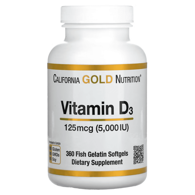 Витамин D3 [California Gold Nutrition] 360 капсул